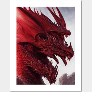 Nagendra Red Dragon Posters and Art